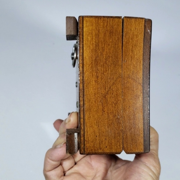 Antique Beautiful Wood Music Handcrafted Jewelry Box Made In Switzerland - Picture 6 of 16